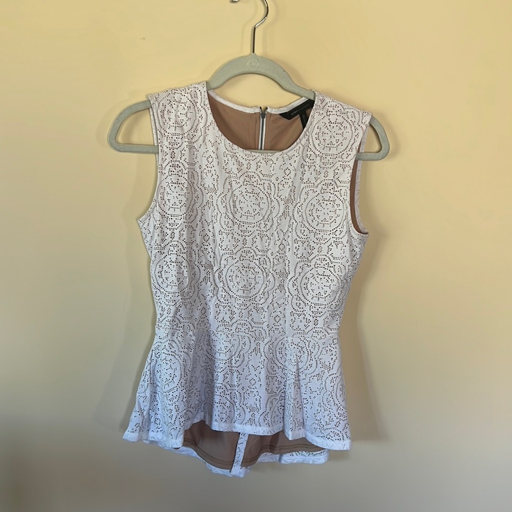 BCBG Maxazria white Blouse Tank Top, size small
